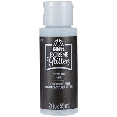 Image of Plaid Folkart Extreme Glitter 2oz, Black (XGLT 2797)