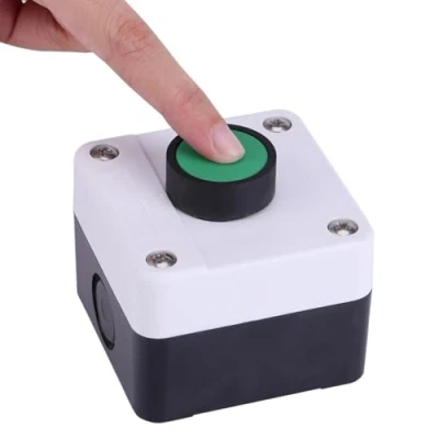 Image of KSTE Weatherproof Green Push Button Switch One Control Box for Gate Opener