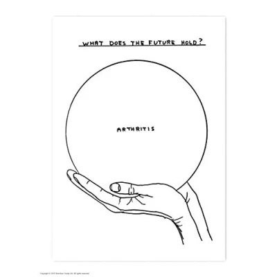 Image of Funny Humorous Official David Shrigley &#039;Arthritis&#039; Postcard