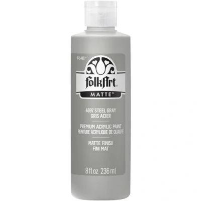 Image of FolkArt Acrylic Paint, Steel Gray, 8 Oz