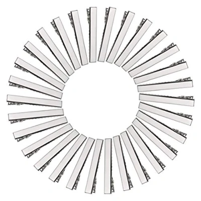 Image of 50pcs Metal Crocodile Alligator Hair Clips Bow (40mm)