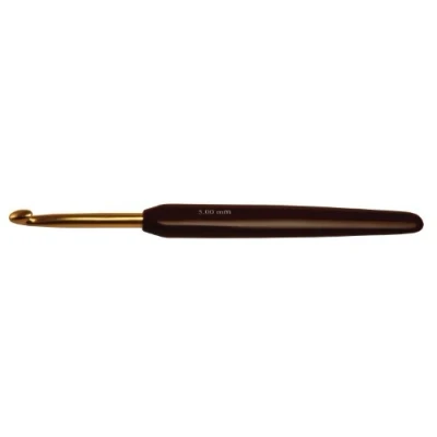 Image of KnitPro 10 mm Aluminium Crochet Hook, Gold, Gld bl