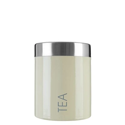 Image of Premier Housewares 508681 Tea Canister Cream, H13 x W10 D10cm