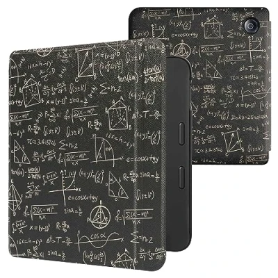 Image of kwmobile Case Compatible with Kobo Libra 2 eReader Cover Equation Green/Yellow