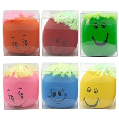 Image of 3D Squeeze Ball for Kids (1x Random Colour), Funny Face Stress Relief Ball, Party Favors Fidget Toy, Bag Fillers 3+Years