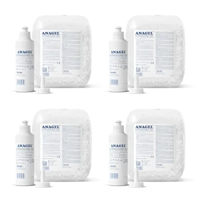 Image of ANAGEL Ultrasound Gel Bottle 5L With Spare 250ml (4 Pack)