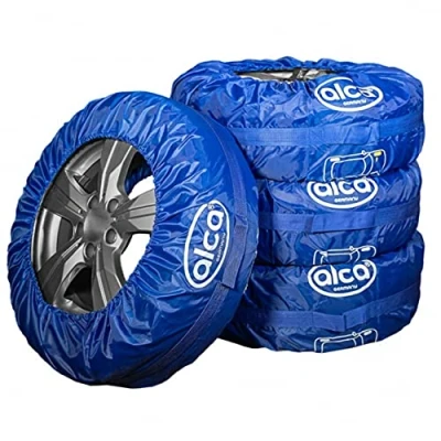 Image of alca Germany Car Spare Wheel Covers Tyre Carry Bags 16&quot; 22&quot; Large Storage Transport Protectors Set of 4 A563410