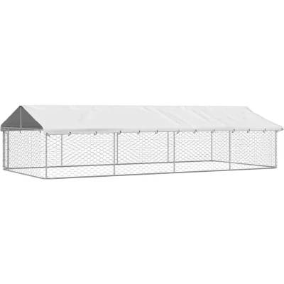 Image of vidaXL Outdoor Dog Kennel with Roof 600x300x150 cm