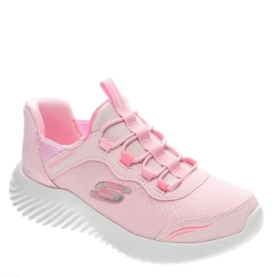 Image of Skechers Bounder Simple Cute Sneaker, Light Pink, 3.5 UK Child