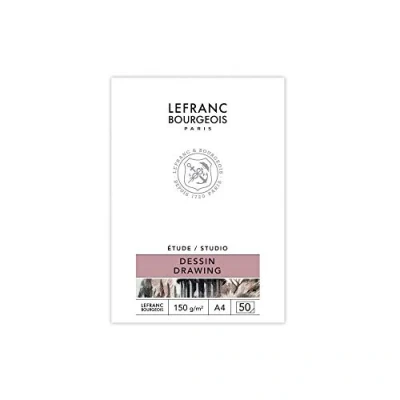 Image of Lefranc &amp; Bourgeois 301334 White Drawing Pad A4 50 Sheets Paper in 150gsm