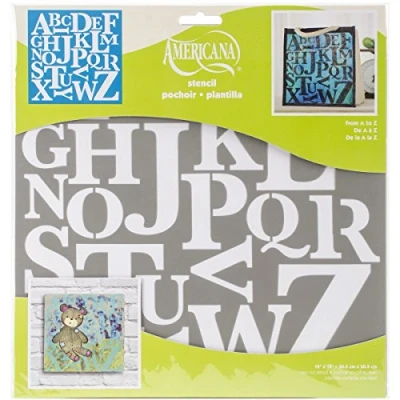 Image of Americana Decor Stencil x inch from A to Z, 12&quot; by