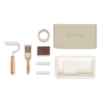 Image of Rust Oleum Ready to Roll Eco Paint Kit (Small) Radiator Gloss Fresh Greens