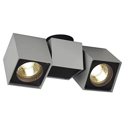 Image of SLV Surface Mounted Wall and Ceiling Light, Aluminium, 50 W, Grey