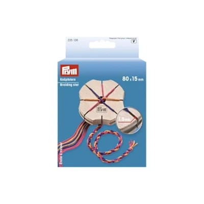Image of Prym 225136 Braiding Star 1 Piece, Wood, Multi Coloured, One size
