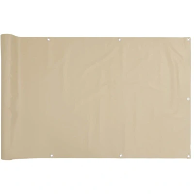 Image of vidaXL Balcony Screen Beige 120x600 cm Oxford Fabric
