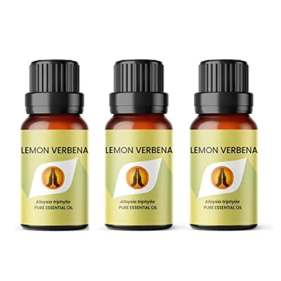 Image of Aroma Energy Lemon Verbena Essential Oil 30ml (3 x 10ml Bottles) 100% Pure &amp; Natural