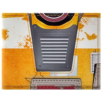 Image of Clap Trap Robot Revolution CL4P TP Steward Bot Wallet Bi Fold ID &amp; Card Holder, Orange