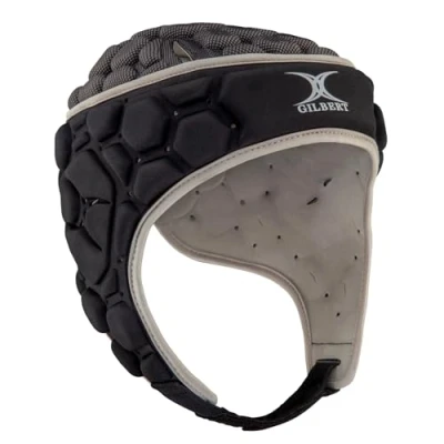 Image of Gilbert XP 250 Senior Rugby Headguard Black/silver (S)