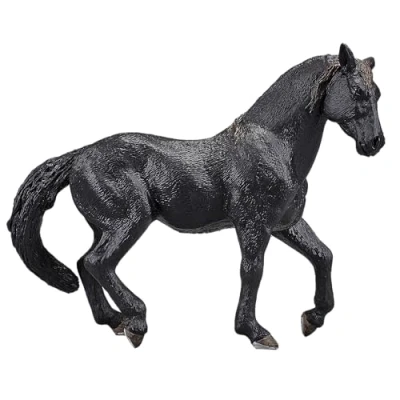 Image of MOJO Andalusian Stallion Black Horse Farm Animal Model Toy Figure