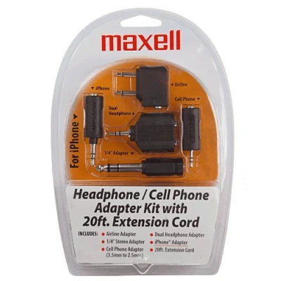 Image of Maxell Hp21 Headphone and Cell Adapter Kit (190398)