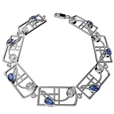 Image of CHARLES RENNIE Mackintosh Silver Bracelet Saltire. Jewellery 604b