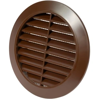 Image of Vent Systems 90 mm / 3.54&#039;&#039; Inch Brown Air Cover Round Vents Ventilation Grille Integrated Insect Screen HVAC for Bathroom, Home Office, Kitchen