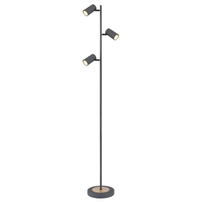 Image of Robby Multi Arm Floor Lamp Graphite 3x GU10