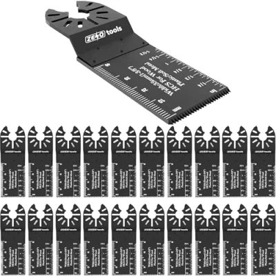 Image of ZENO 40PCS 40mm Multi Tool Blades Universal Oscillating Saw Professional Wood Metal Cutter Quick Release for Fein Multimaster, Ryobi, Milwaukee, Bosch, Dremel, Dewalt, Rockwell (40)