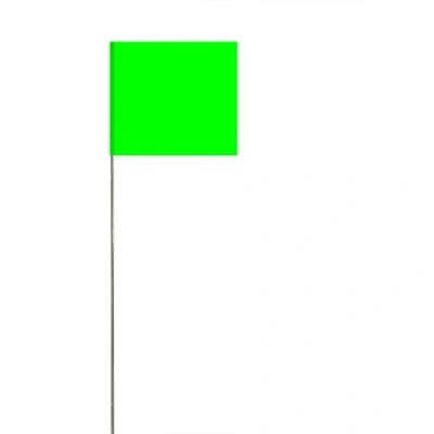 Image of Swanson Tool Co., Inc FLM15100 Marking Flags, Green, 100 Pack