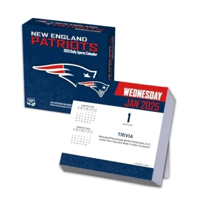 Image of TURNER SPORTS New England Patriots 2025 Box Calendar (25998053048)