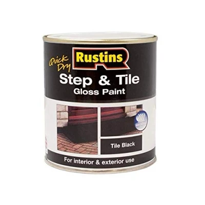 Image of RUSTINS Step &amp; Tile Paint Black 1L