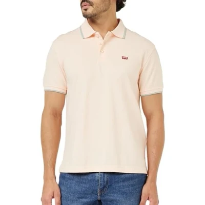 Image of Levi&#039;s Men&#039;s Housemark Polo T Shirt, Pale Peach, XS