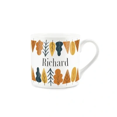Image of Custom Autumn Trees Mug Personalised Gift Bone China Tea/Coffee Hot Drinks Cup Present
