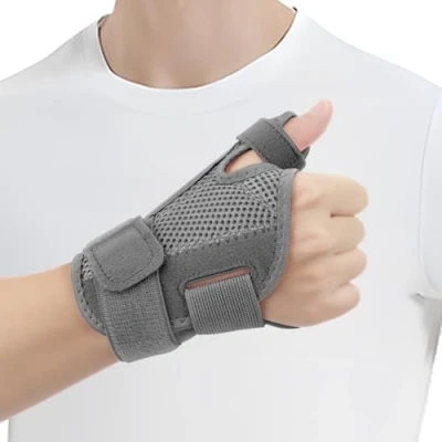Image of OWill Carpal Tunnel Wrist Splint Thumb Support for Arthritis Pain Relief Right Hand Left Brace Tendonitis (Grey)