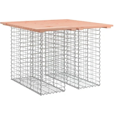 Image of vidaXL Garden Bench Gabion Design 100x102x72 cm Solid Wood Douglas