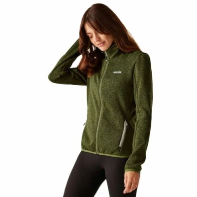 Image of Regatta Women&#039;s Newhill II Full Zip Fleece Nephrite Green Light Vanilla, Size: 20