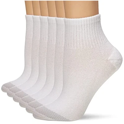 Image of Hanes Women&#039;s Cool Comfort Ankle Socks (6 Pack), White