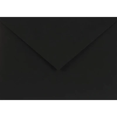 Image of Netuno 25 black coloured envelopes DIN C6 114x162mm 4.49x6.39 inches 115gsm Sirio Color Nero pointed gummed flap no window for wedding invitations sympathy greeting cards Christmas vouchers flyers DIY