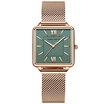 Image of RORIOS Women Watches Analogue Quartz Watch Classic Casual Wrist with Stainless Steel Mesh Strap Waterproof Simple for Ladies Girls