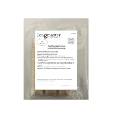 Image of 32mm Halal Collagen Edible Sausage Skins Casings 3 Pack 98ft Long Length (Each Will Fill Approximately 42lb/18kg)