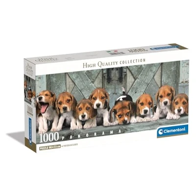 Image of Clementoni Jigsaw Puzzle Collection Beagles 1000 Pieces Poster Included, For Adults 14 99 Years, Gift Men/Women, Dog, Animal, Made In Italy, 39869