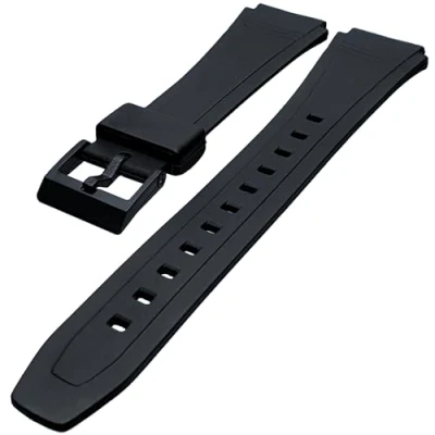 Image of Black Rubber Replacement Watch Strap 18mm to Fit Casio 582 DB36