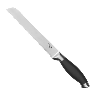 Image of Tala Bread Knife with soft grip handle, 20cm, Serrated and Tapered Manganese Steel Infused Blade, Perfect for Slicing Buns