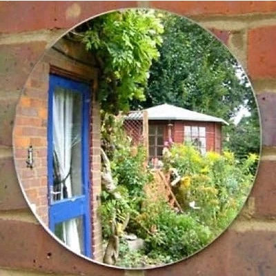 Image of Servewell Round Garden Wall Mirror 40 cm Diameter