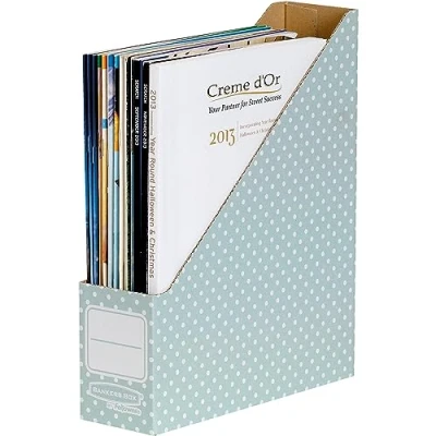 Image of 10 BANKERS BOX Magazine File Holder Cardboard for Magazines, Books &amp; Paperwork FSC Certified W15.9 x H31 D32cm Pack of Green/White