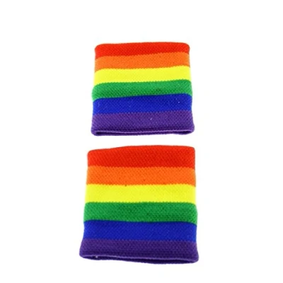 Image of Zac&#039;s Alter Ego Pair of Rainbow Sweatbands/Wristbands
