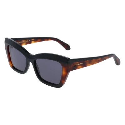 Image of Ferragamo Donna SF2065S 006 Sunglasses Acetato Nero Farfalla Normale