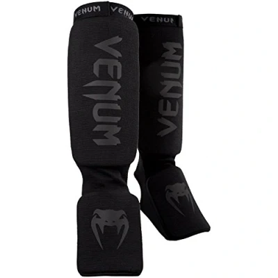 Image of Venum, Kontact Shin Guards, Men&#039;s, XL, Black/Black