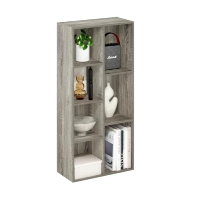 Image of Furinno Luder 7 Cube Reversible Open Shelf, French Oak