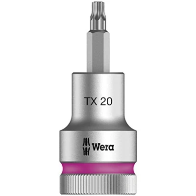 Image of Wera 8767 C HF TORX® Zyklop holding function bit socket, 1/2&quot; drive, TX 20x60mm, 05003830001